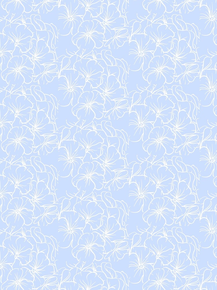 Blue Floral Flowers Pattern by NelBo