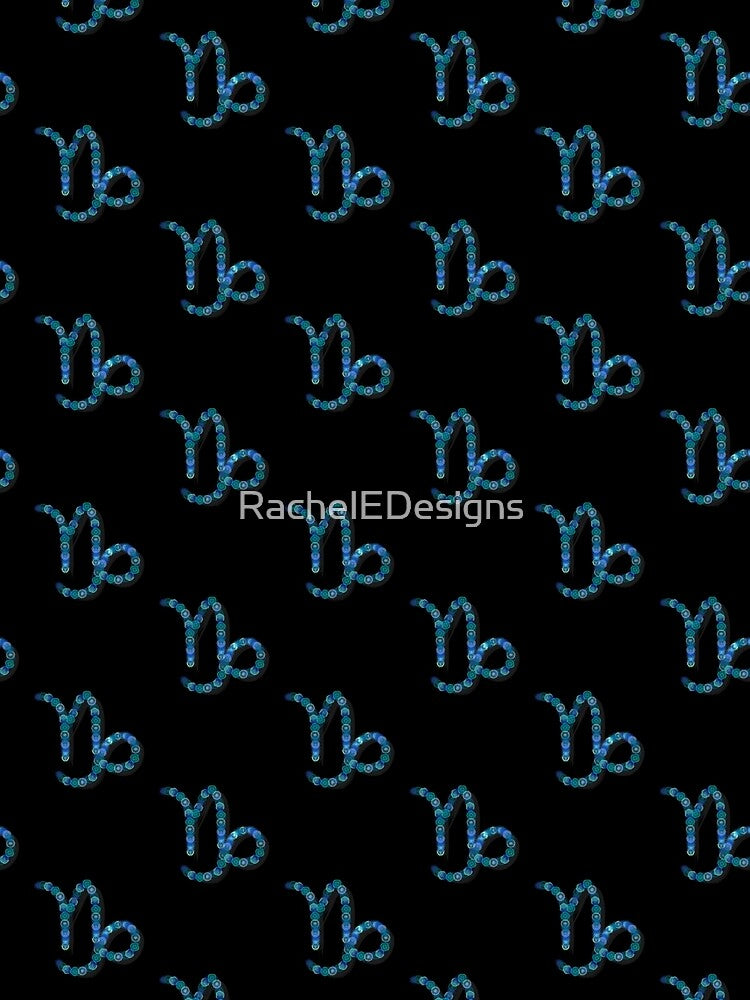 Spirograph Capricorn Zodiac Horoscope Symbol by RachelEDesigns