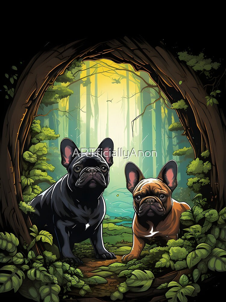 Mystical Forrest French Bulldogs by ARTficiallyAnon