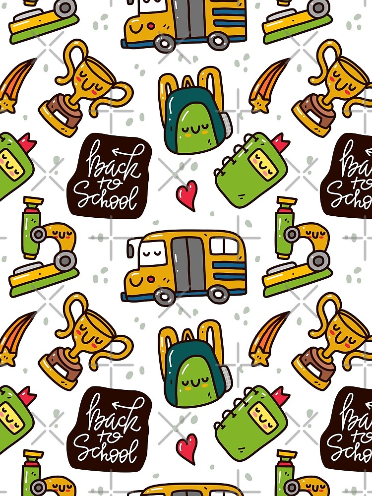 Kawaii Design #024 - Cute Doodle Style Back to School Pattern by isko1977