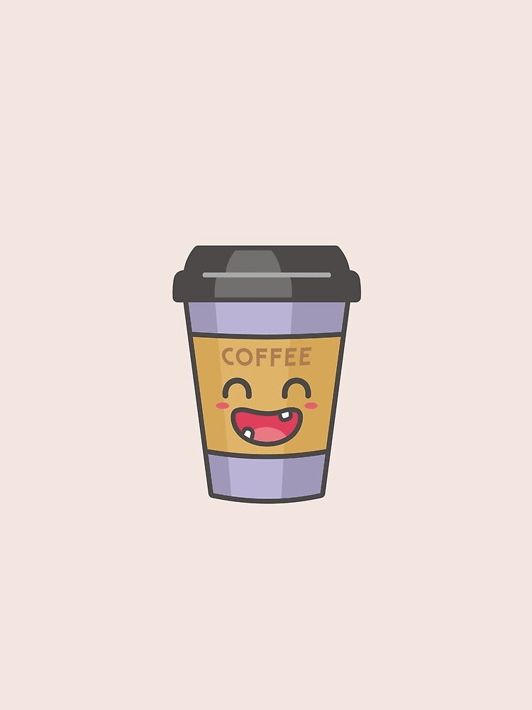 funny cup of coffee smiling, gift idea for coffee lovers, dad, mom, brother or sister by Elonshop