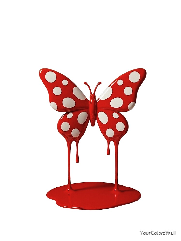 Melting Polka Dot Butterfly Pop Art by YourColorsWall