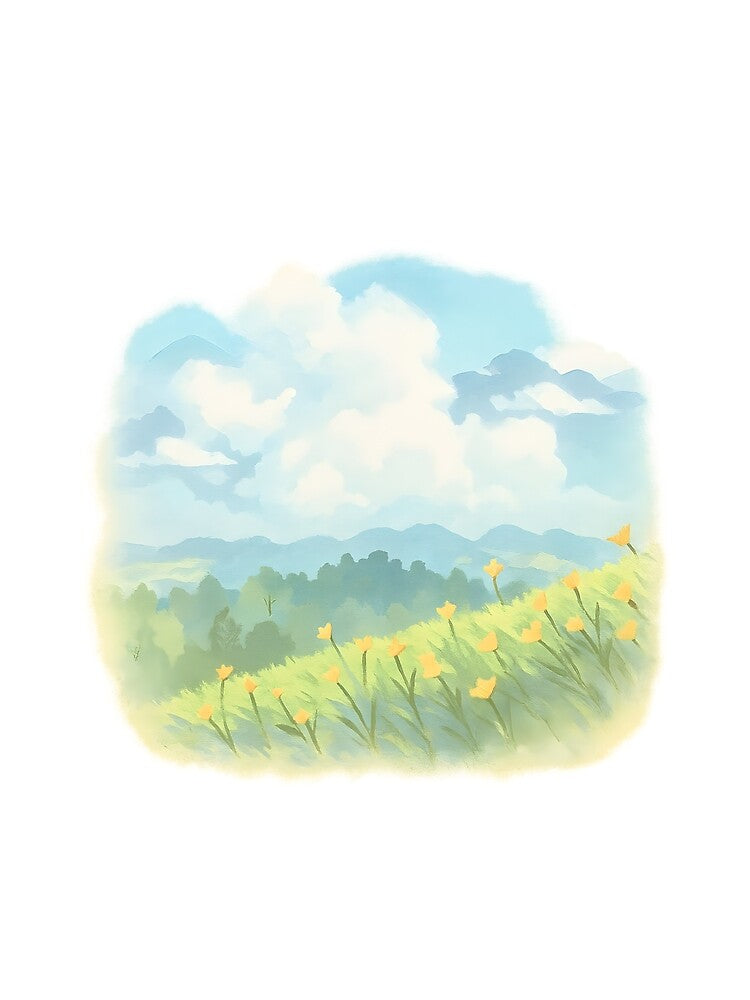 Pastel Mountain Meadow by Rorosies