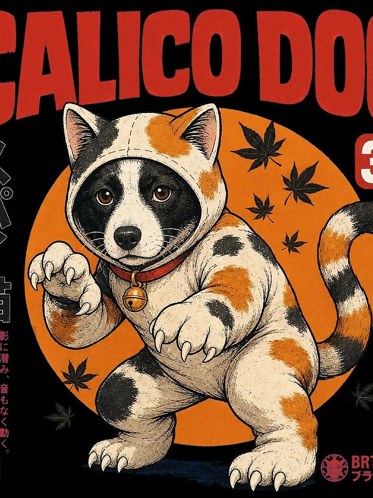Spy Cat Ninja — CALICO DOG 32 Japanese Urban Street Art by BRTHRCNK01
