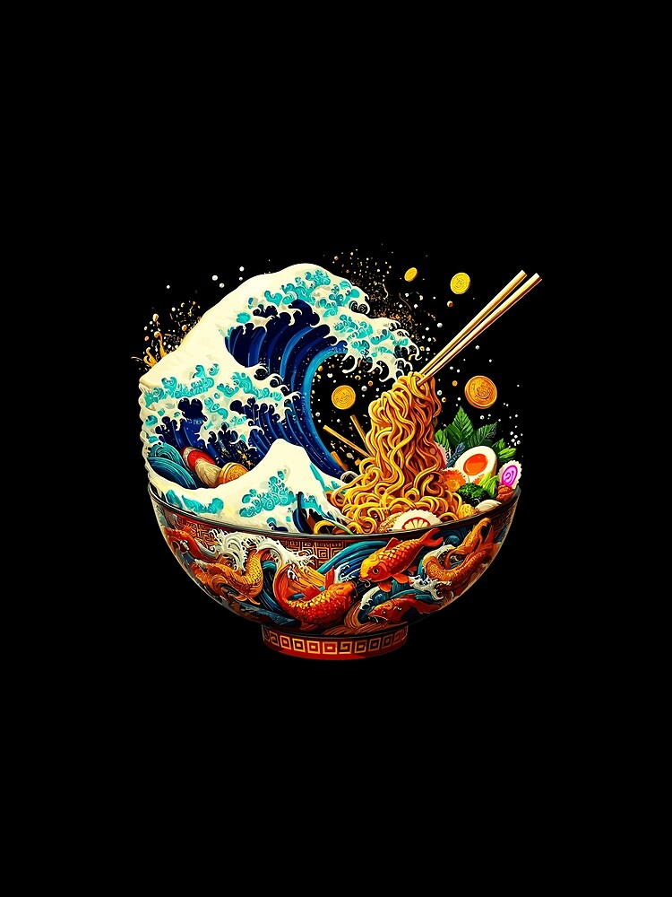 Kanagawa Wave Ramen Bowl Japanese Anime by titanlevi