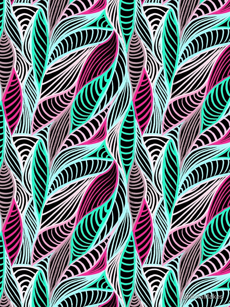 Abstract Doodle Leaves by ShikitaMakes