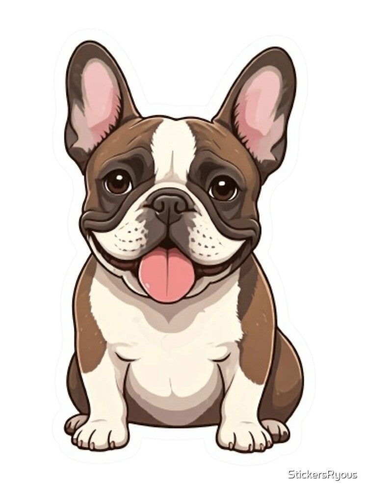 French Bulldog happy by StickersRyous