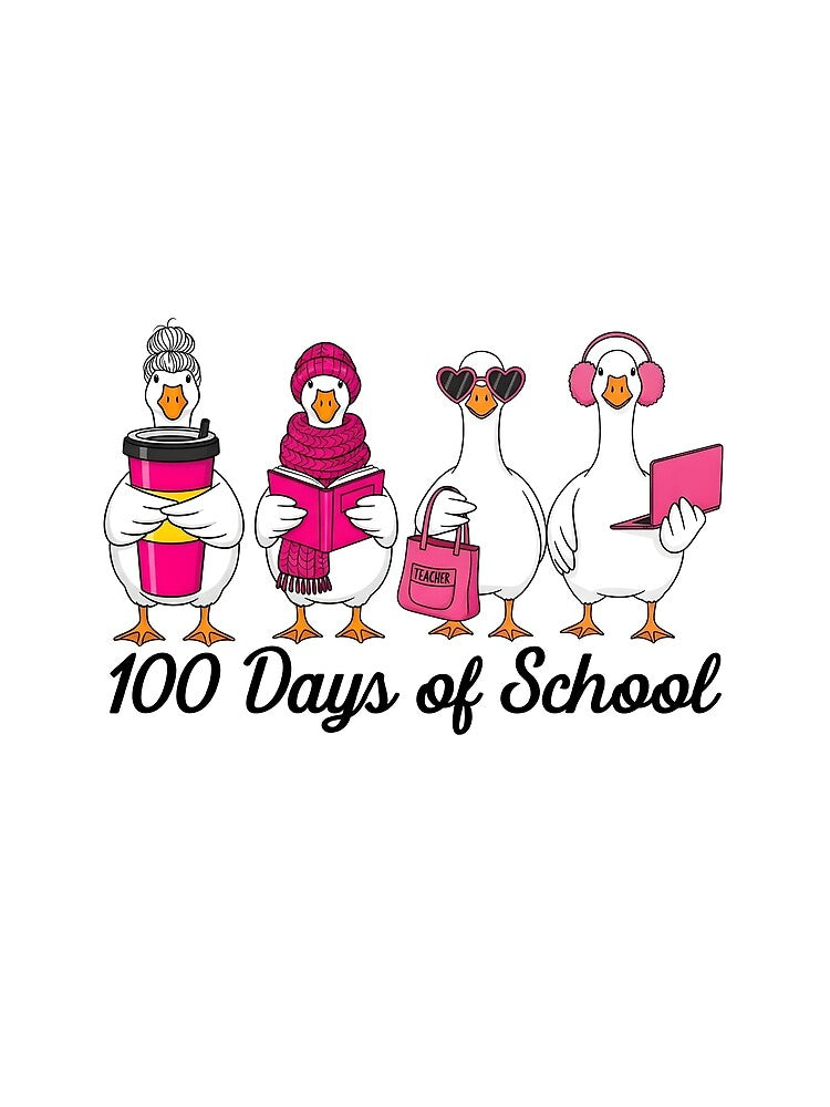 100 Days of School Goose Teacher Funny by KroghDs