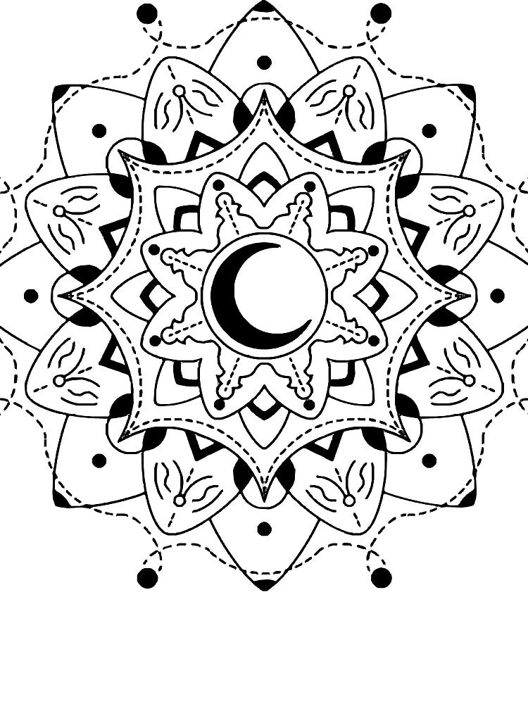 Moon Mandala  Sacred Geometry by hillermancarrie