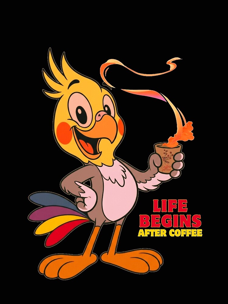 Funny Cockatiel Coffee Lover Art by BLUESKY11a