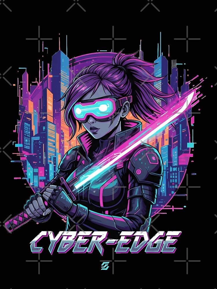 Cyberpunk Samurai Girl – Neon Blade Futuristic Warrior Art by MyStyleHub