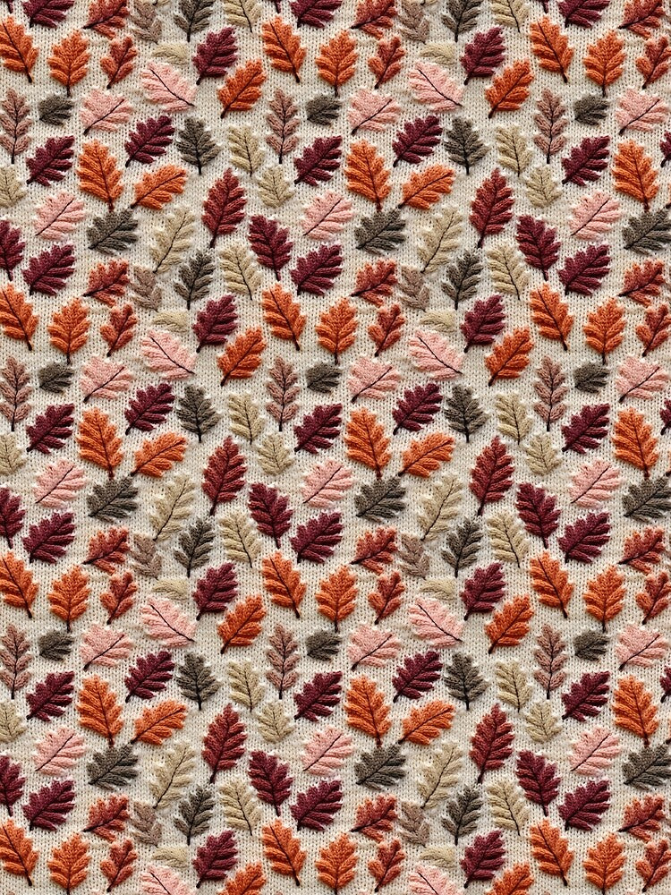 Scattered Autumn Leaves Seamless Pattern by TDKbyNeha