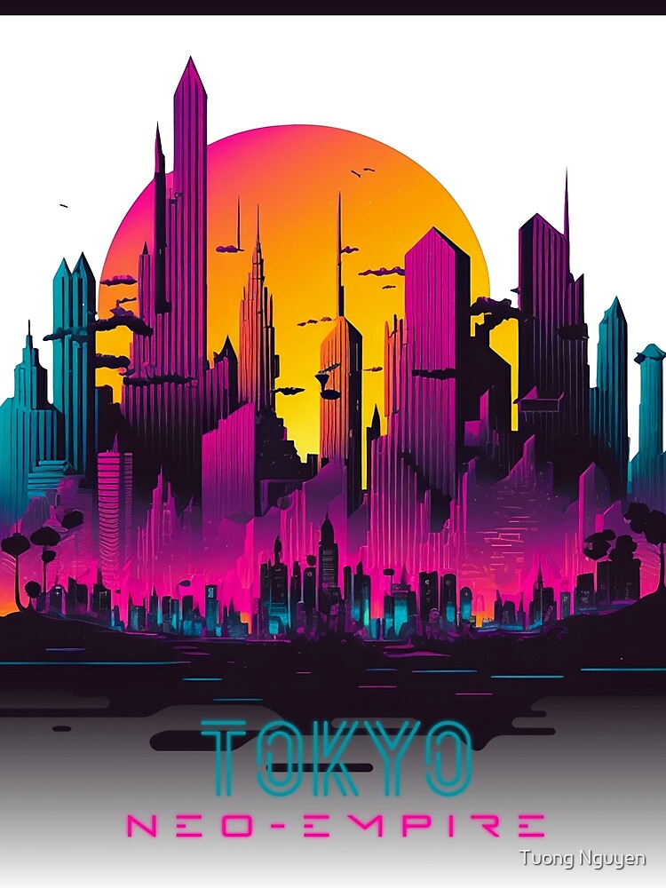 Cyberpunk Neon Metropolis Art by Tuong Nguyen