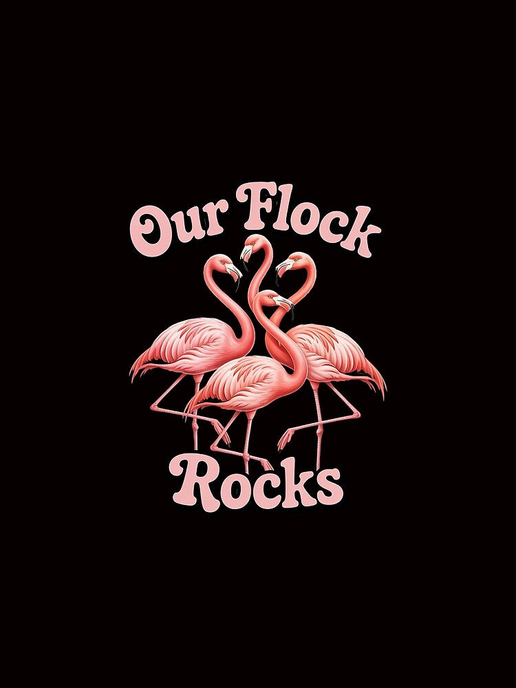 Womens Our Flock Rocks Flamingo Matching Family Vacation Group by MelSurf
