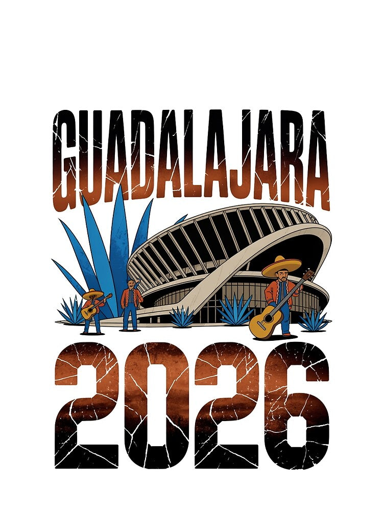 Guadalajara 2026  Mexico Football Soccer Souvenir T-Shirt V11 by DarylWelsh2024