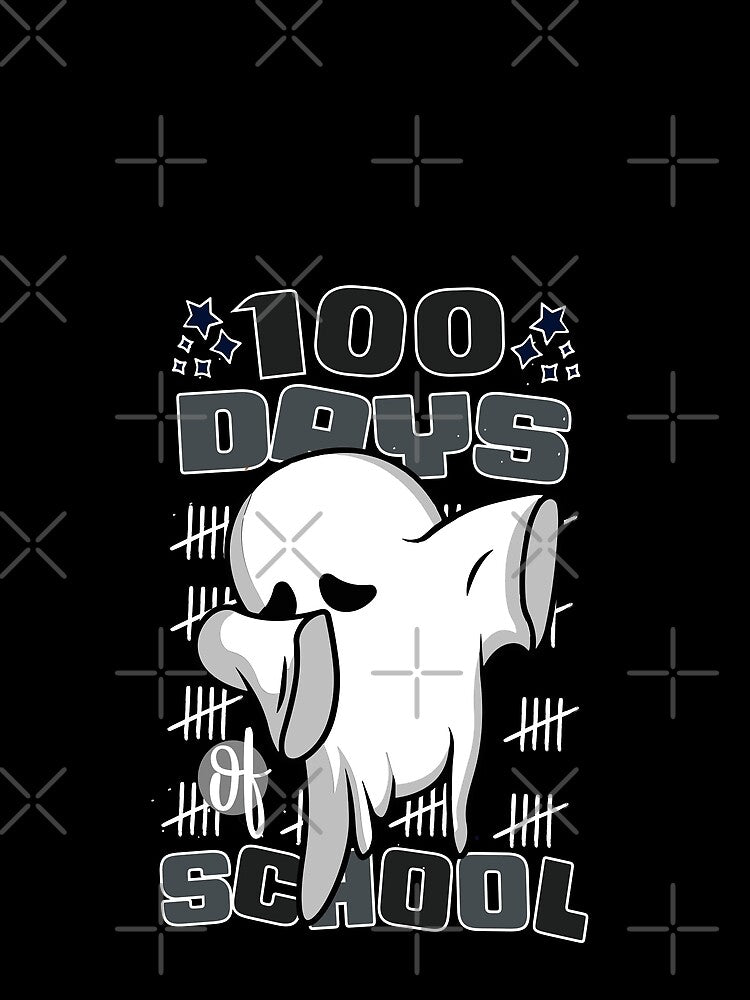 100 Days of school featuring a Cute Dabbing ghost #1 by XYDstore
