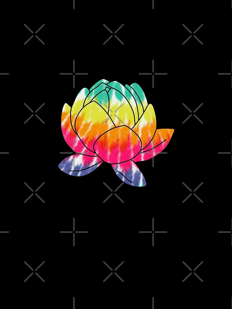 Lotus With Tie dye Print For Lotus Flower Lover by JokeGysen