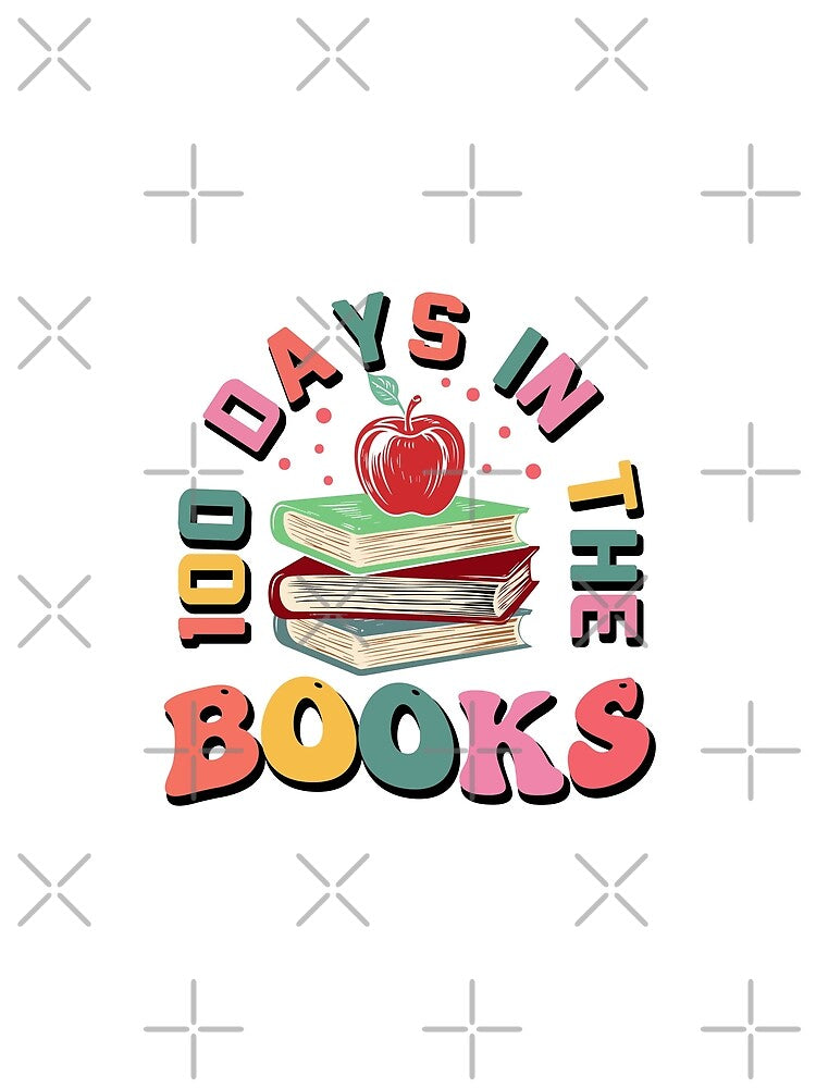 100 Days In The Books Retro Vintage by Smix Pixels