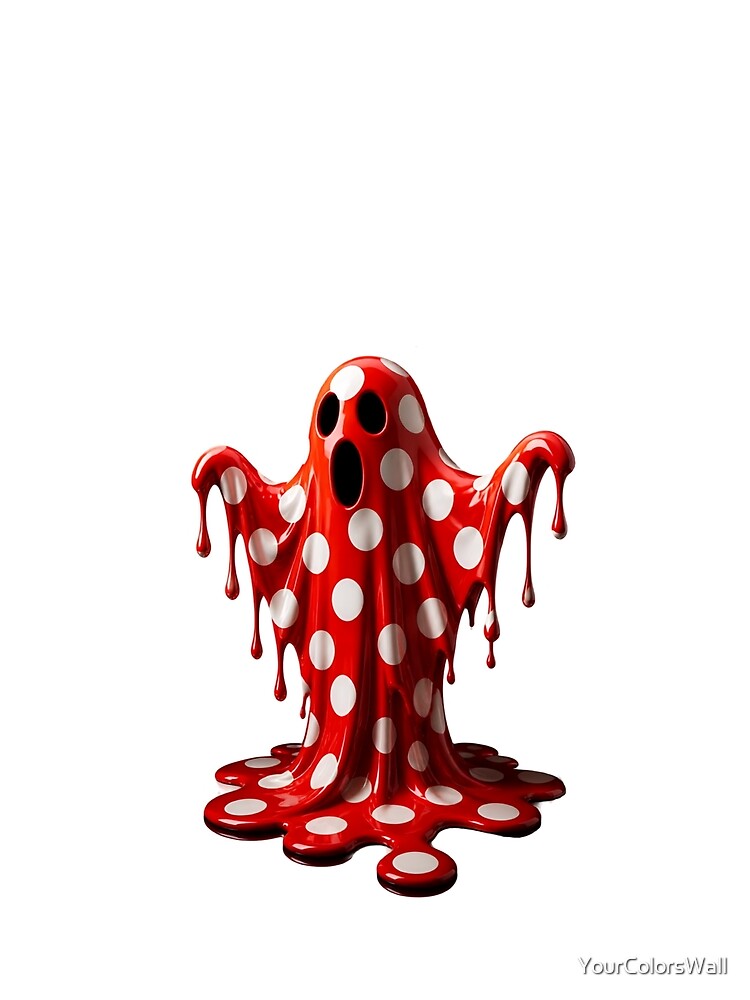 Melting Polka Dot Spooky Ghost Pop Art by YourColorsWall