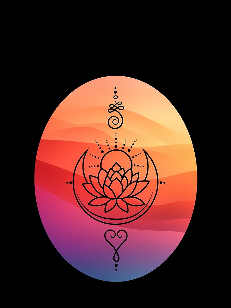 Lotus Moon Mandala – Spiritual Gradient Design by Woke-Karma