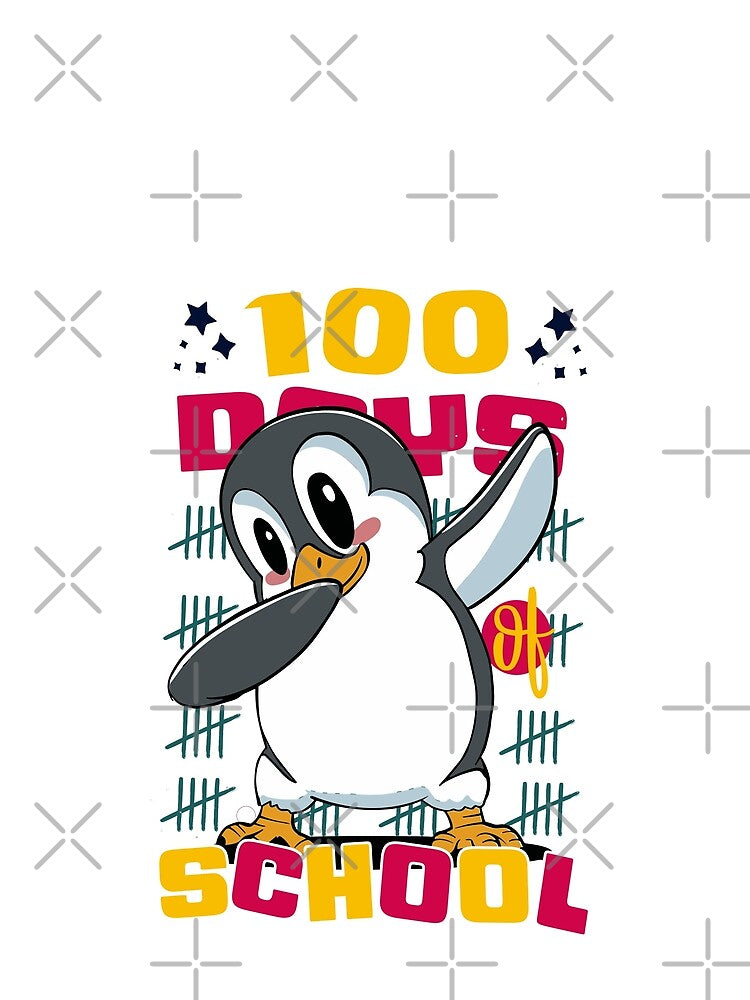 100 Days of school featuring a Dabbing Penguin #4 by XYDstore