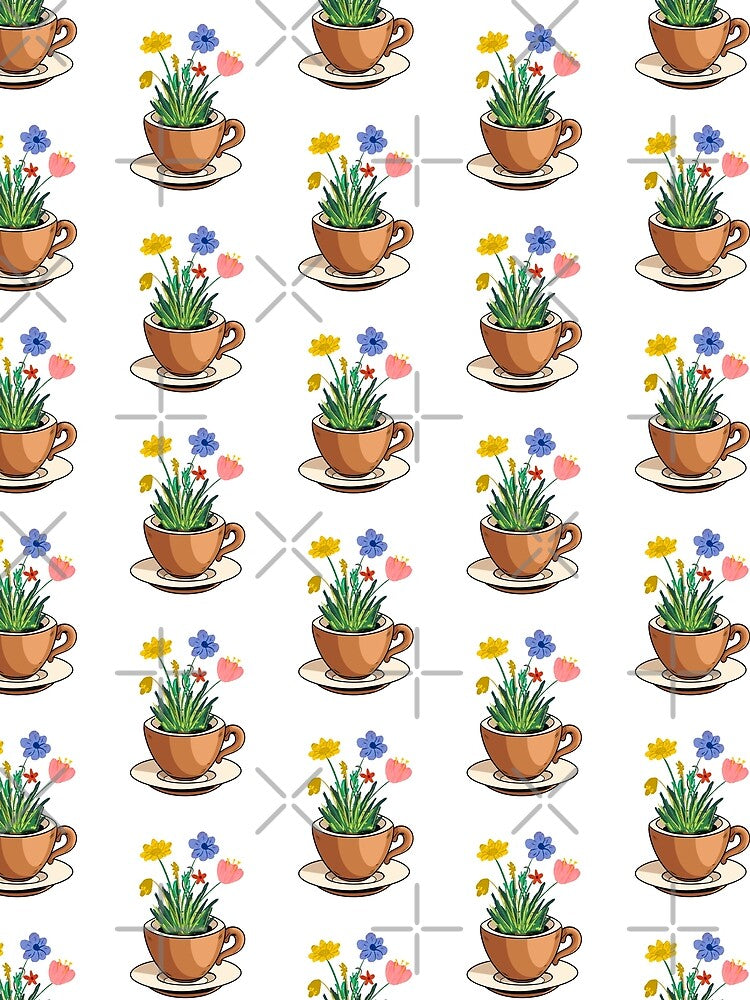 Cute flowers growing from Coffee by Luckyart5