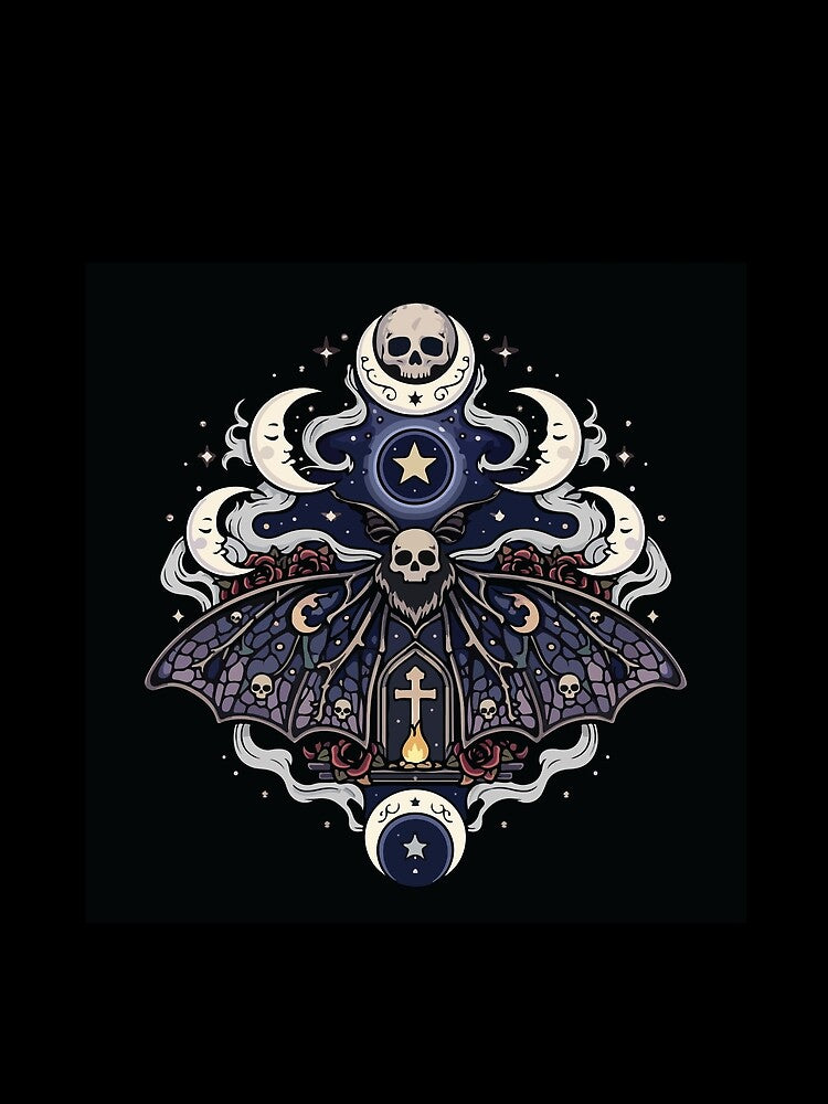 Celestial Death Head Moth Dark Occult Art by BrownHorse90s