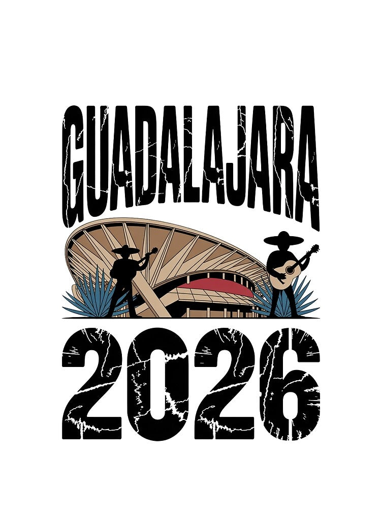 Guadalajara 2026  Mexico Football Soccer Souvenir T-Shirt V13 by DarylWelsh2024