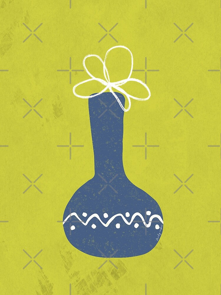 AP209-6 Modern vase with flower by DuckyRubin