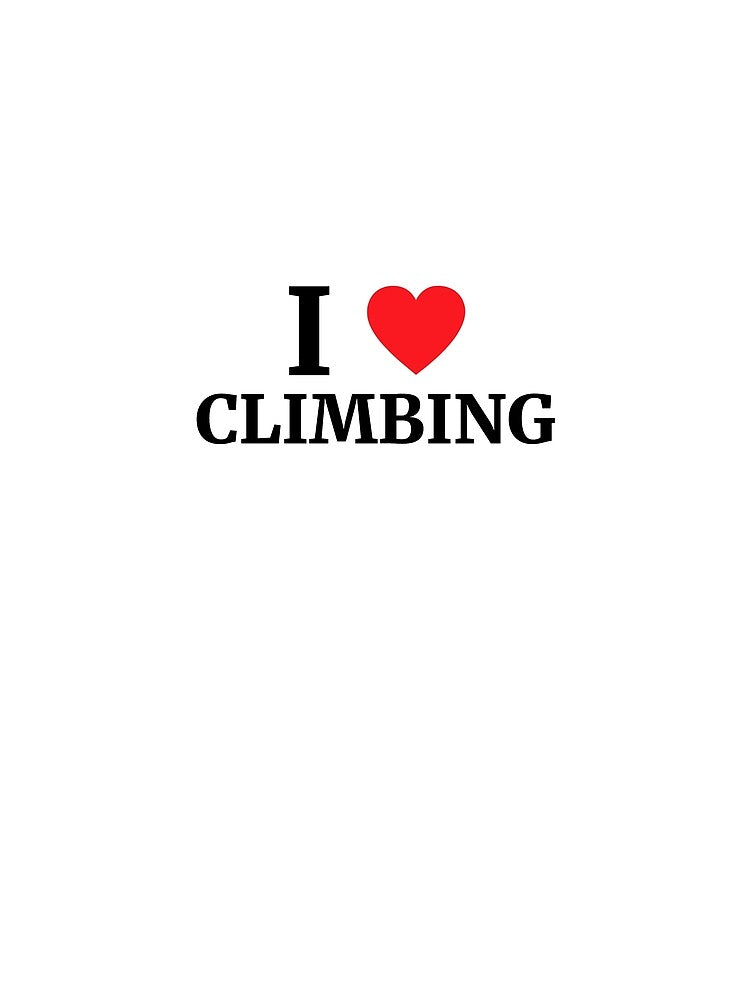 I Love Climbing Heart by Vanover Designs