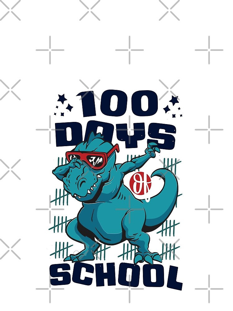 100 Days of school featuring a T-rex dino Dabbing #2 by XYDstore