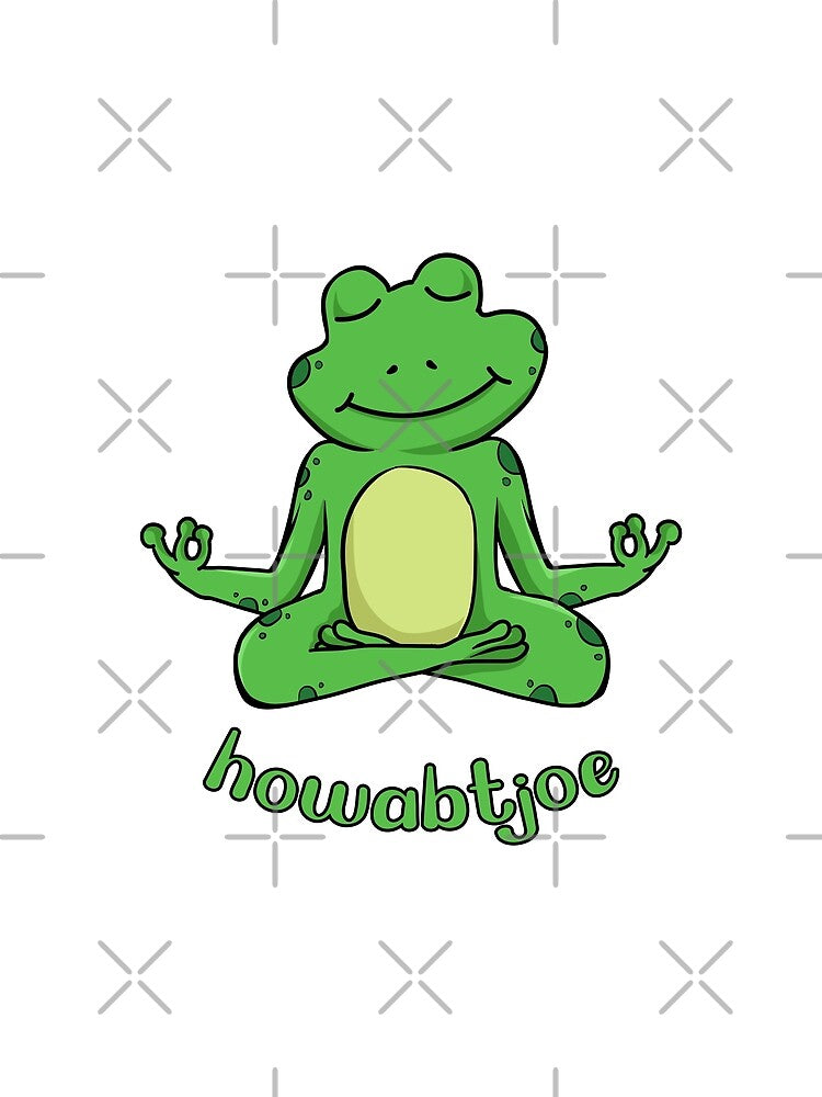 Howabtjoe Meditating Frog Positivity Spiritual T-Shirt Sticker by AstralRadiance