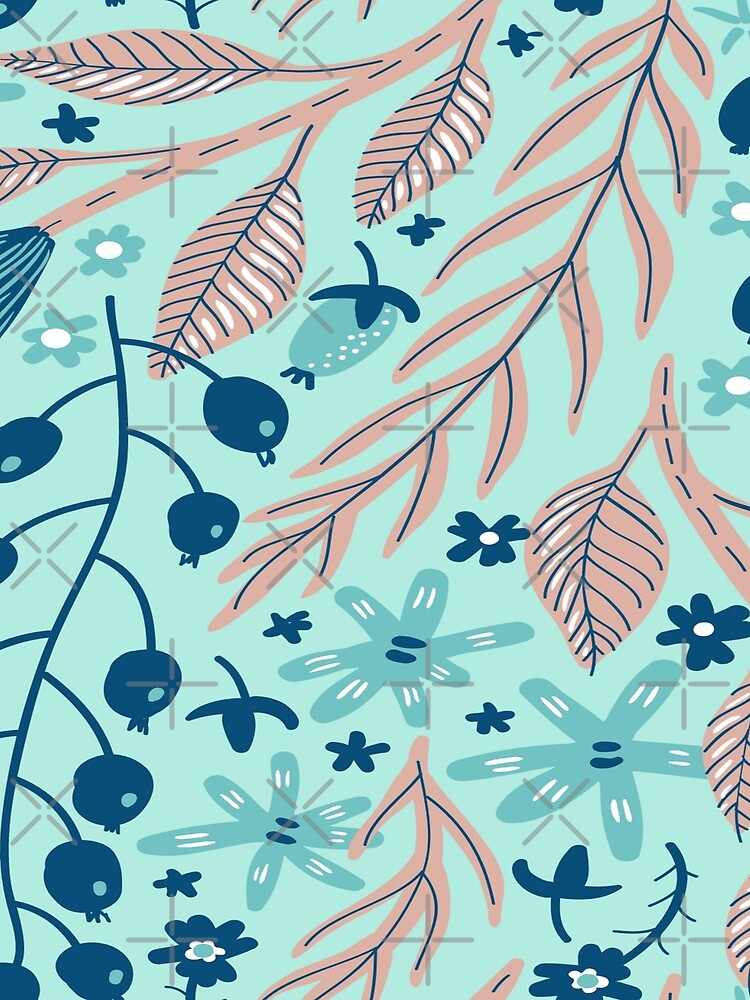 Pastel Green Garden Pattern by iamwowie