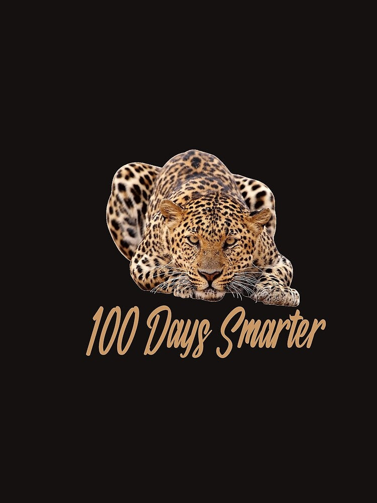 100 days of school 100 days smarter leopard by SENMARO100