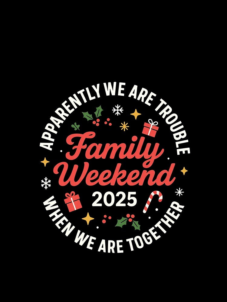 Retro Family Weekend 2025 Christmas We Are Together Matching T-Shirt, Funny Holiday Family Gathering Gift, Retro Xmas Reunion Graphic Tee by JoyBoyStudio1