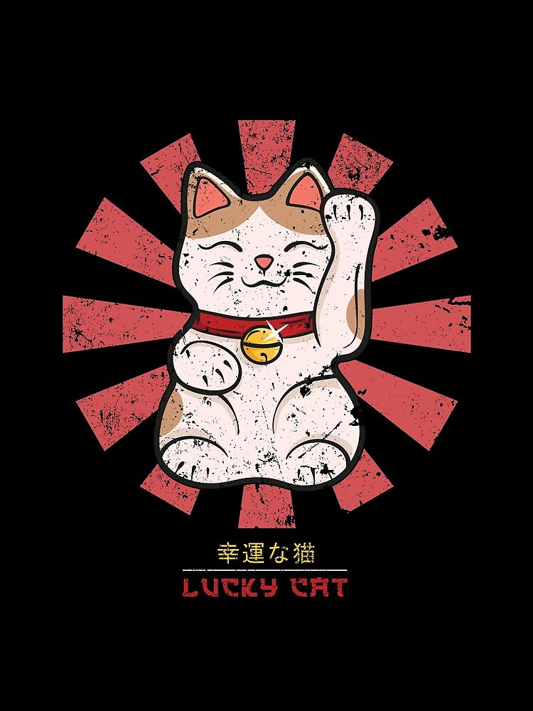 Lucky Cat Retro Japanese by Nova5