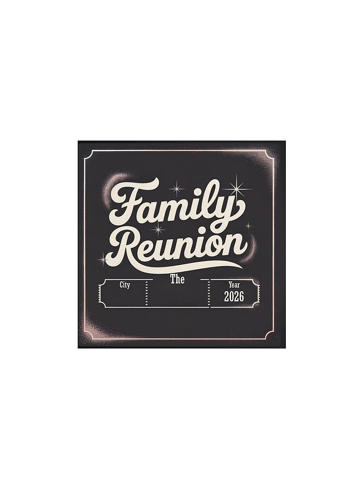 Family Reunion Vintage Ticket Style Customizable City Name Year Matching Family Event Shirt Retro Reunion Tee by ShaBooBooBeh