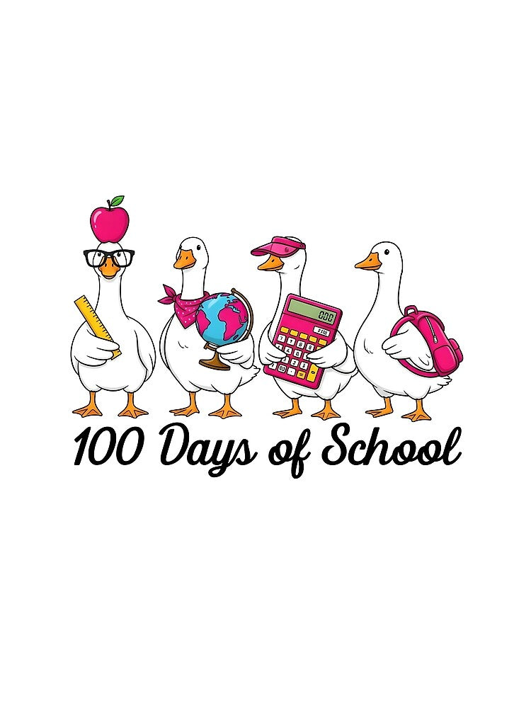 100 Days Of School Goose Teacher Student by KroghDs