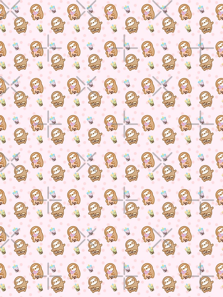 Cute Pink Boba Lover Sloths by theslothinme