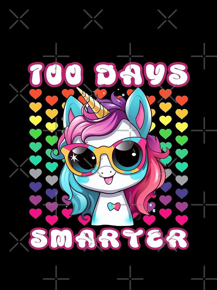 100 Days of School Unicorn 100 Days Smarter Gift For Kids by Chmielayka