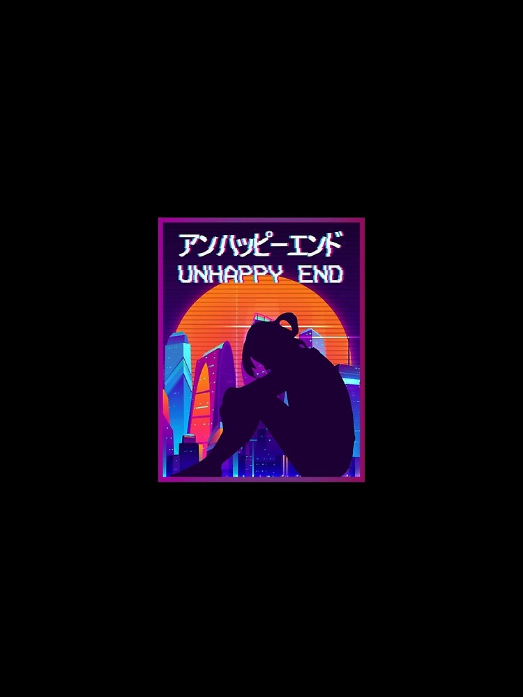 Unhappy End Sad Anime Girl Tokyo Streetwear Lofi by leyAnnalysse9