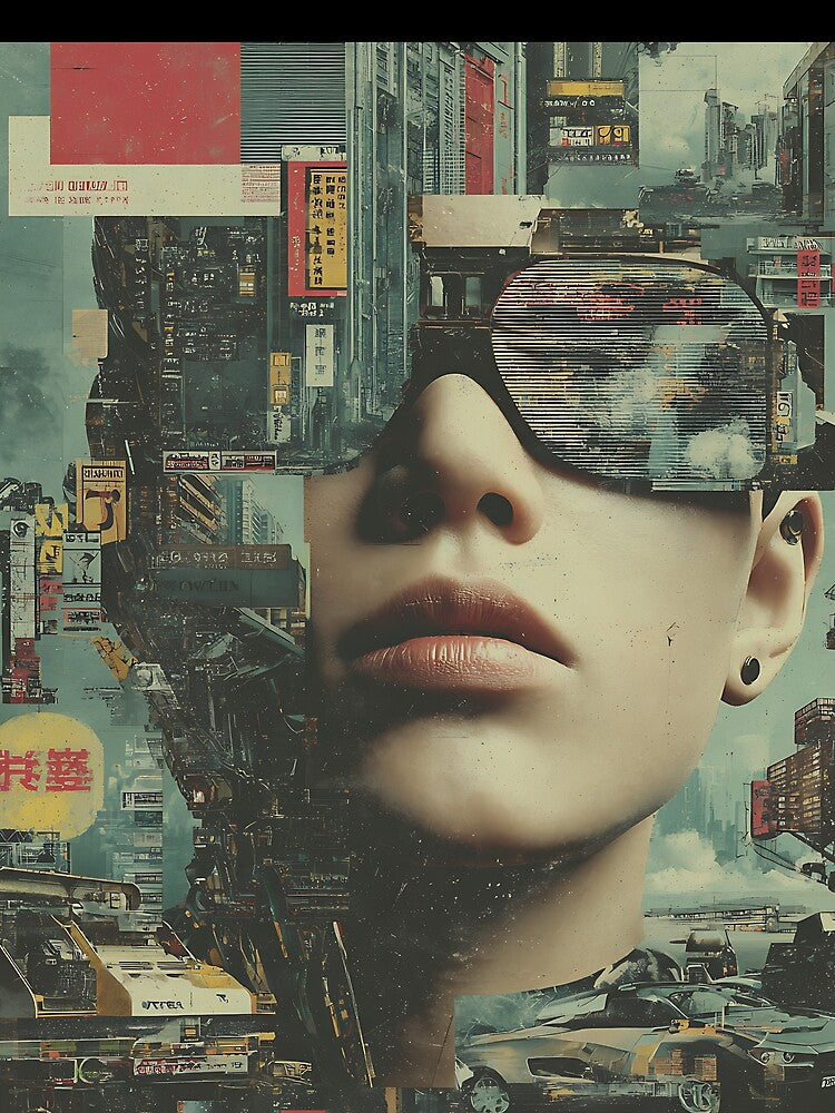 Neon Cyberpunk Collage by bapupa
