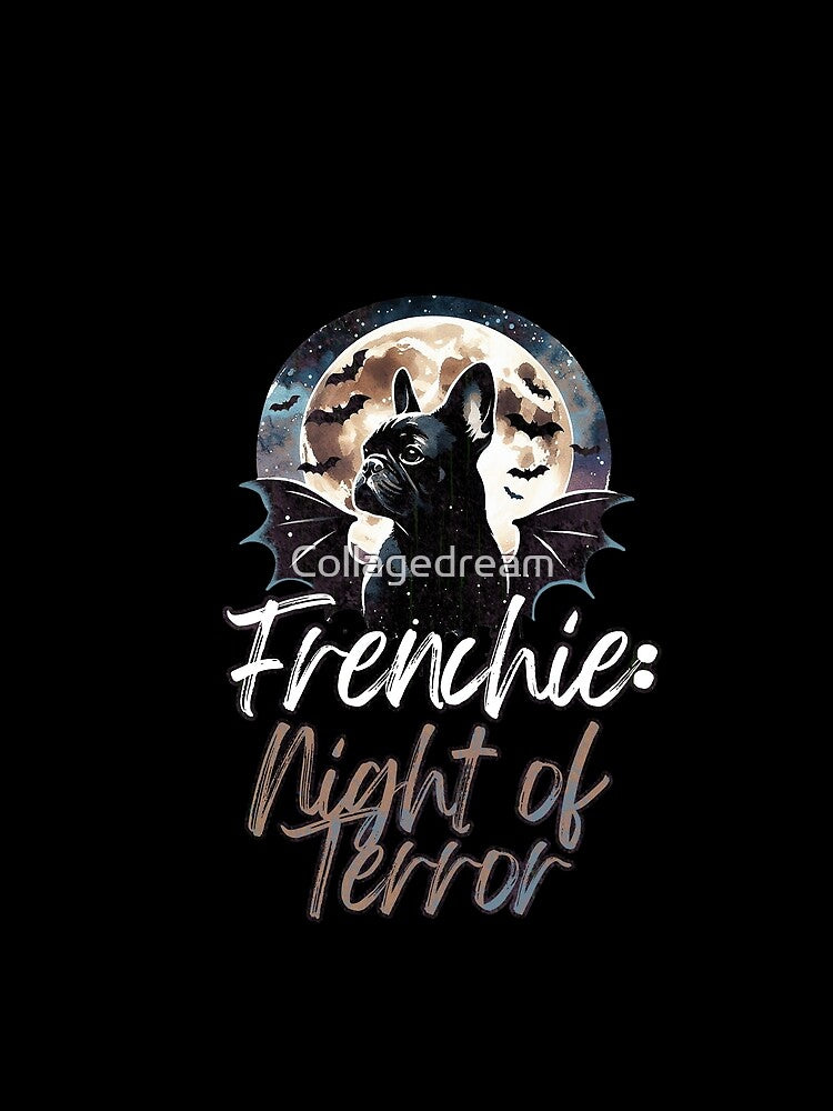 French bulldog and Halloween night, bat, moon, fall, spooky by Collagedream