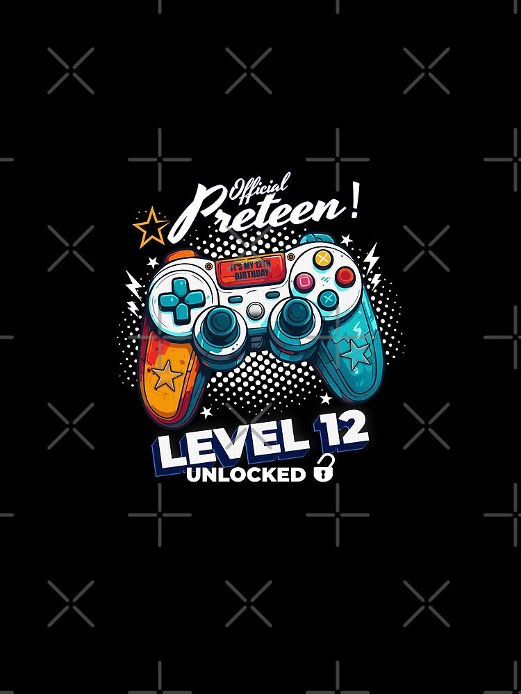 12th Birthday - Official Preteen Level 12 Unlocked Funny Gaming by NH2019