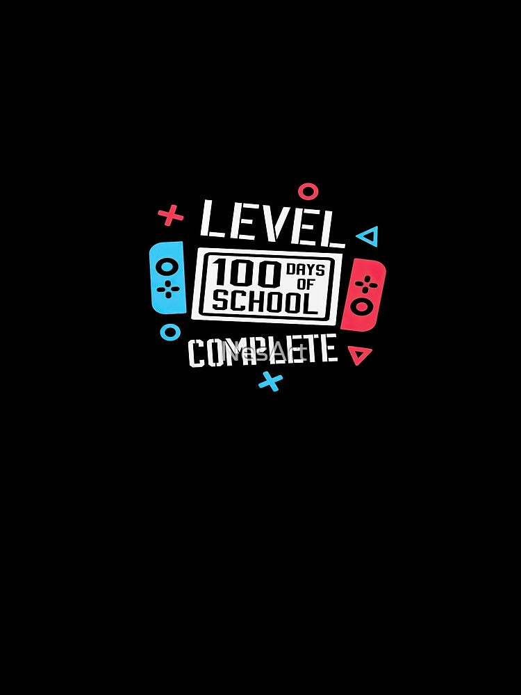 Level 100th Day of School Complete Video Games Boys Gamer by NesArt
