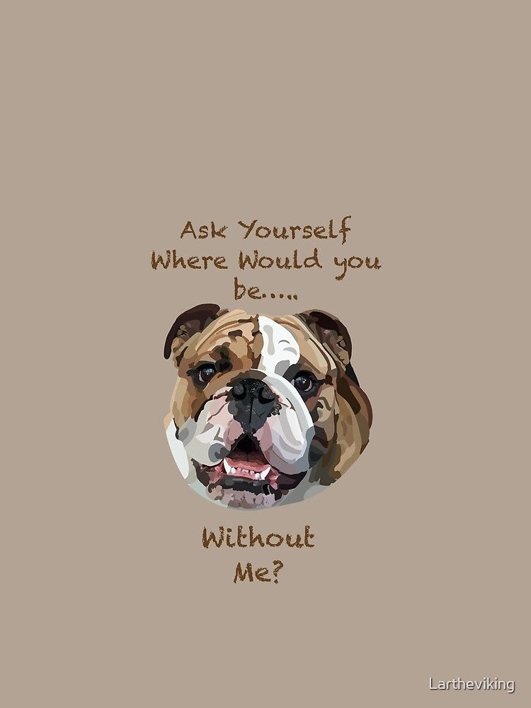 Bulldog Hand Drawn Digital Art Adorable by Lartheviking