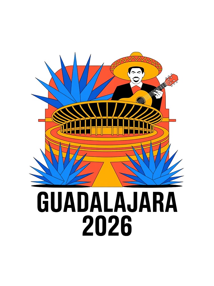 Guadalajara 2026  Mexico Football Soccer Souvenir T-Shirt V8 by DarylWelsh2024