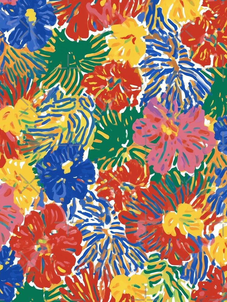 Bold Fauvist Garden in Primary Colors by TheOctopusRage