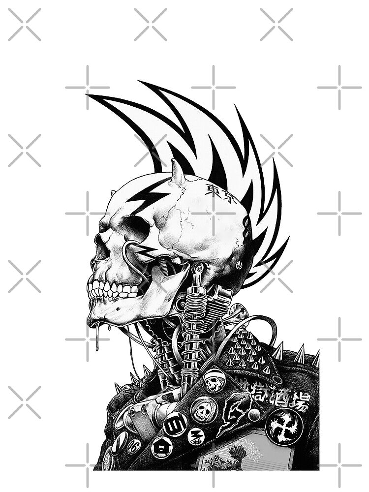 Urban Vaporwave Streetwear Skull Face by OWLvision33