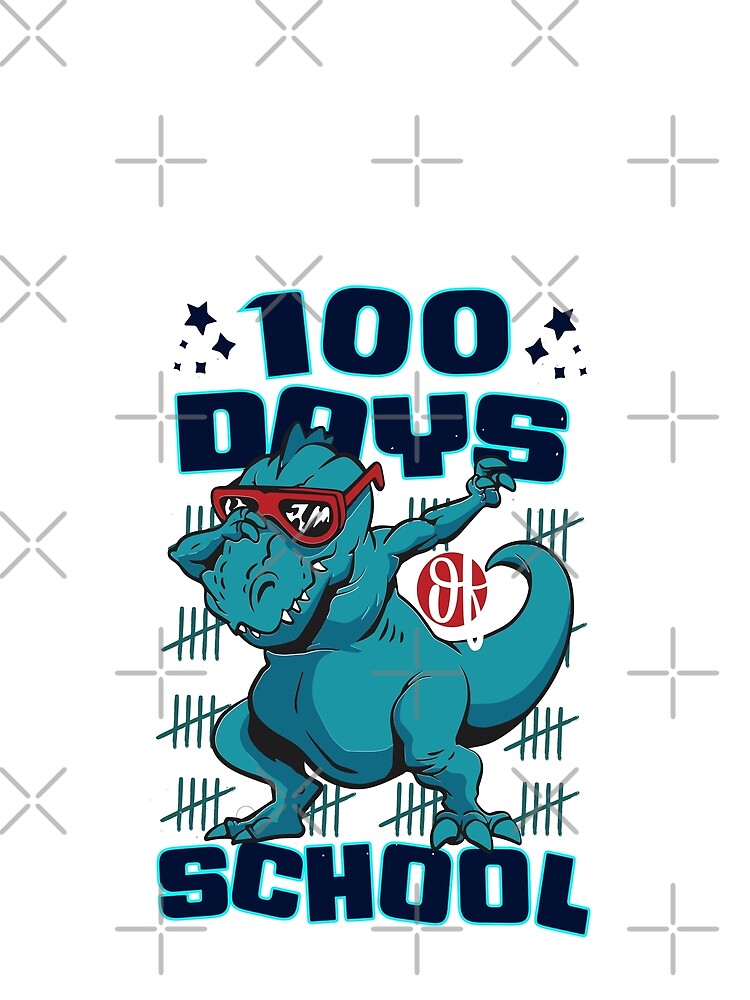 100 Days of school featuring a T-rex dino Dabbing #3 by XYDstore
